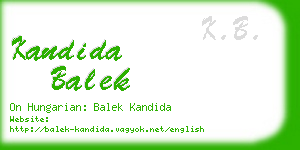 kandida balek business card